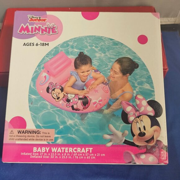 Disney Junior Minnie Mouse Baby Watercraft Raft Float - NEW Unopened - Picture 1 of 2